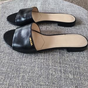 PRADA Leather Slides